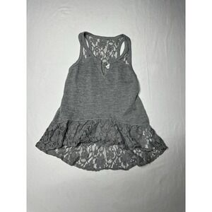 Abercrombie‎ Kids Greenish/Gray Lace Top Size Small Excellent Condition
